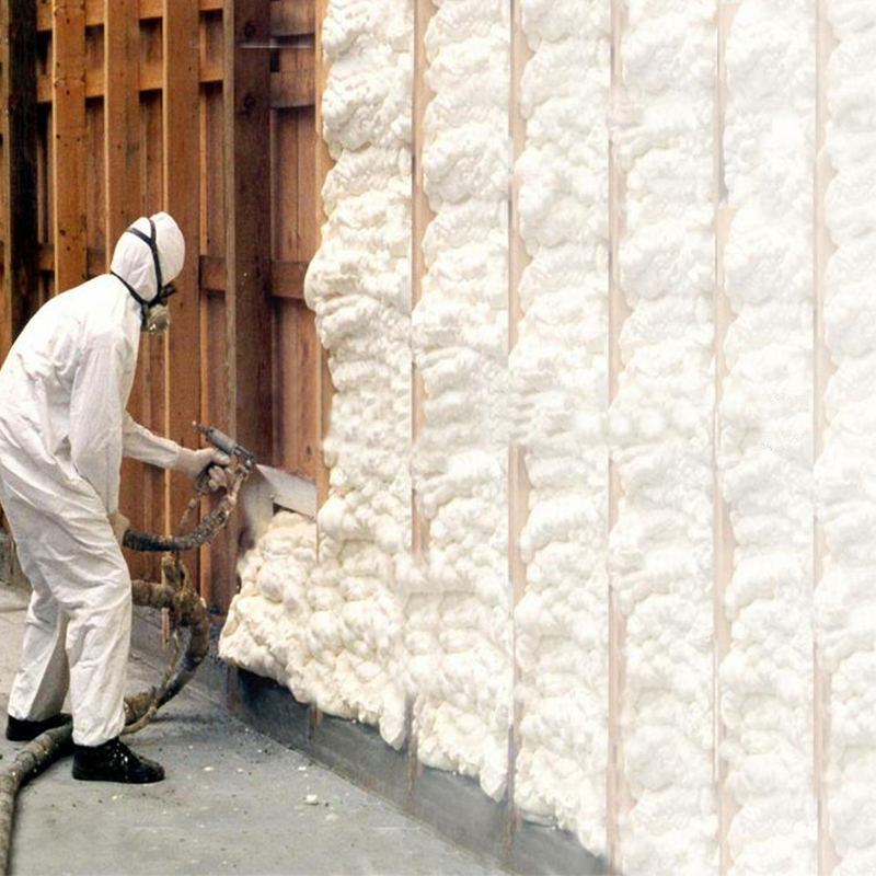WHAT IS THE TEMPERATURE THAT DETERMINES THE SPRAYING OF POLYURETHANE EXTERIOR WALLS?